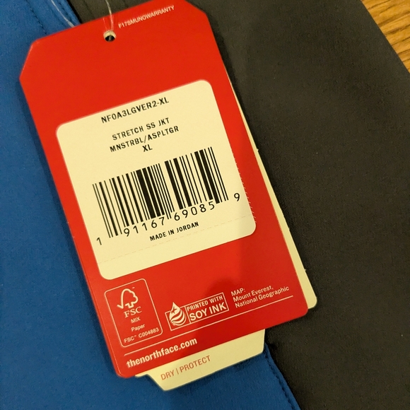 The North Face Men's Blue and Gray Windwall Stretch Jacket Extra-large XL - Picture 14 of 16